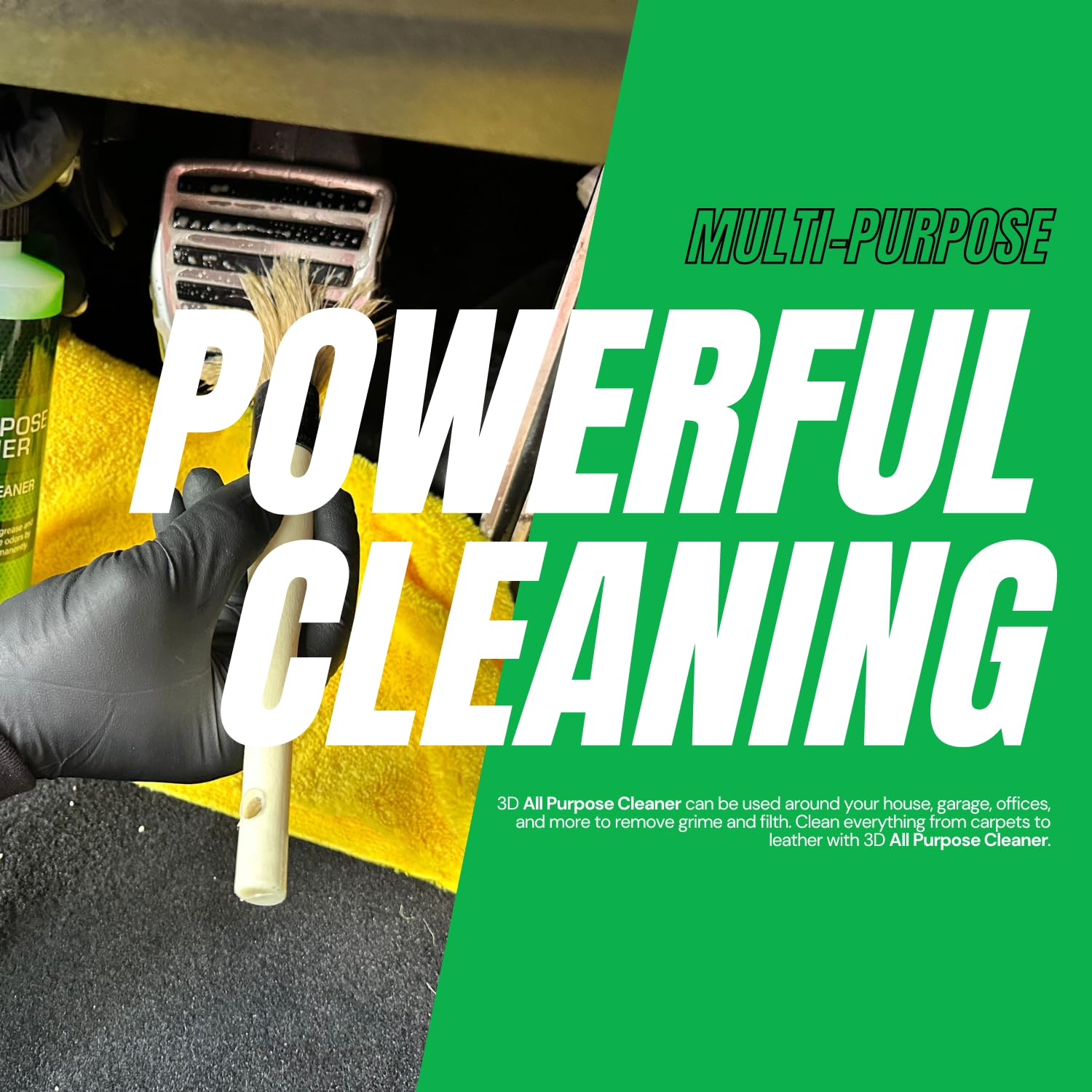 3D All Purpose Cleaner – High-Performance Interior & Exterior Car Cleaner for Vinyl, Leather, Plastic, Fabric, Carpet & More - 16 oz - Image 3