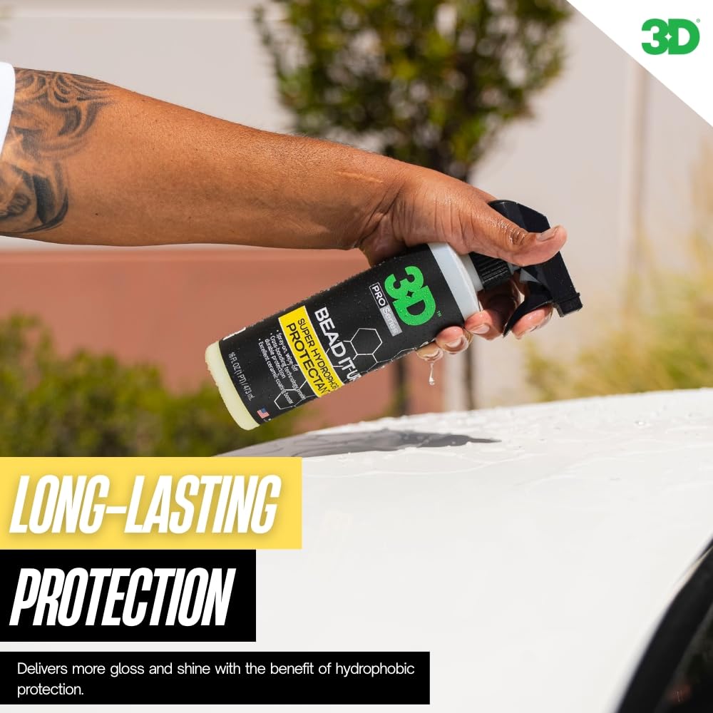 3D Bead It Up Ceramic Coating Booster Spray - Super Hydrophobic Bead Maker - Polymer Paint Protectant & Sealant 16oz. - Image 3