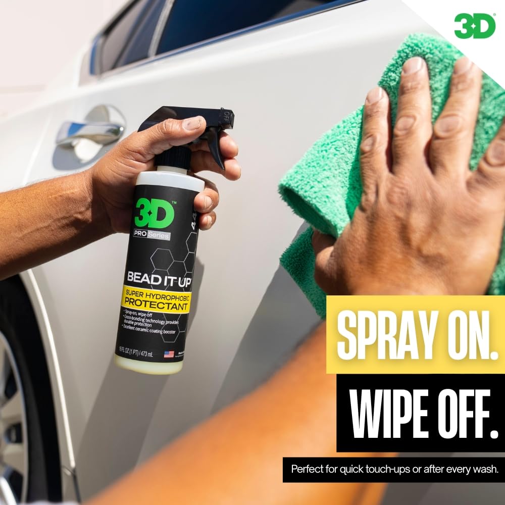 3D Bead It Up Ceramic Coating Booster Spray - Super Hydrophobic Bead Maker - Polymer Paint Protectant & Sealant 16oz. - Image 4