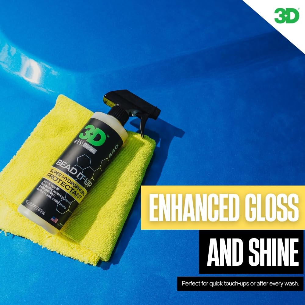 3D Bead It Up Ceramic Coating Booster Spray - Super Hydrophobic Bead Maker - Polymer Paint Protectant & Sealant 16oz. - Image 5