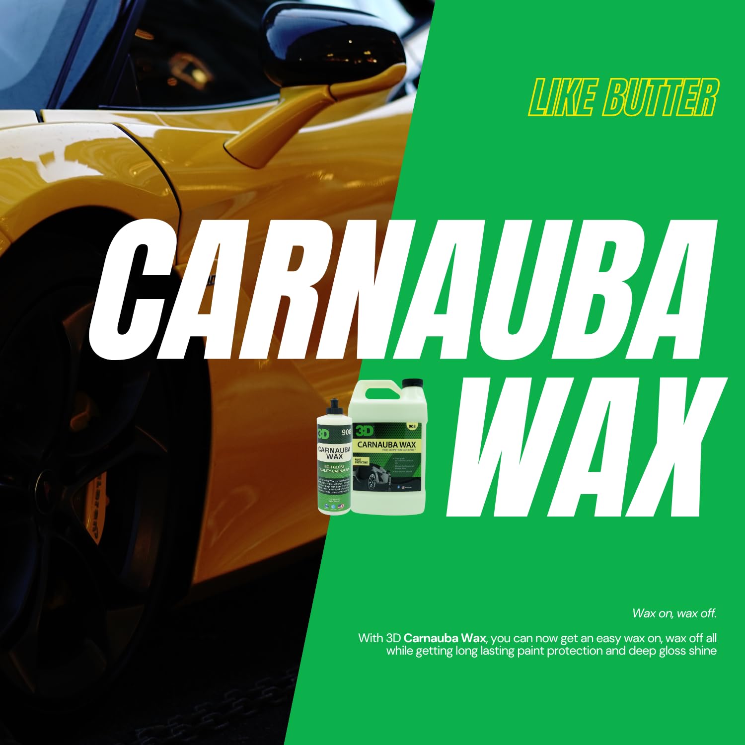 3D Carnauba Wax – Liquid Brazilian #1 Grade Wax for Deep Gloss & UV Protection | Easy Application | Safe on All Paint | Non-Staining Formula | Made in USA | 16 oz - Image 3