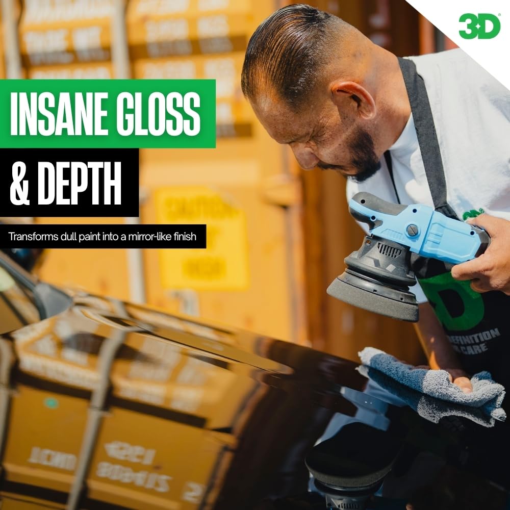 3D GLW Series Ceramic Wax – SiO2 Infused Car Wax for Ultimate Gloss, Hydrophobic Protection & Easy Application | Ultra Slick Shine | Made in USA 16 oz - Image 6