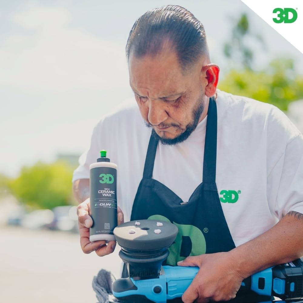 3D GLW Series Ceramic Wax – SiO2 Infused Car Wax for Ultimate Gloss, Hydrophobic Protection & Easy Application | Ultra Slick Shine | Made in USA 16 oz - Image 7