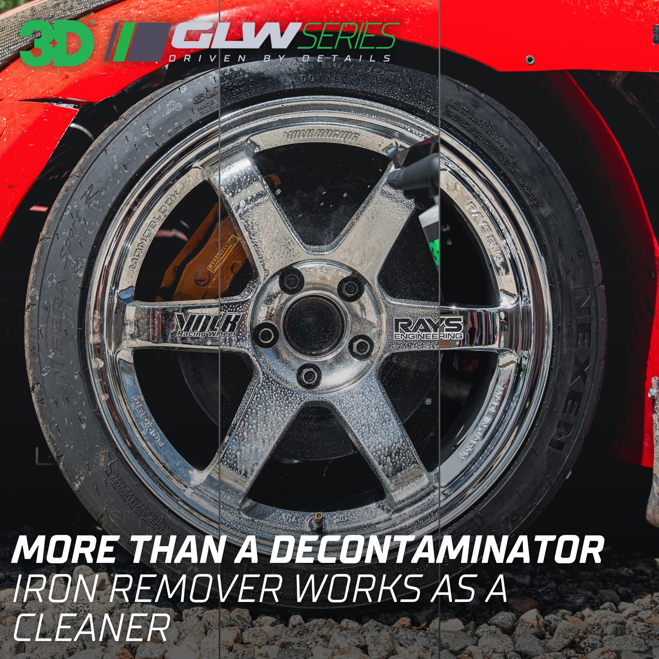 3D GLW Series Iron Remover – Fast Acting Fallout & Brake Dust Cleaner | pH Balanced Wheel & Paint Decontamination | DIY Detailing Spray | Made in USA |16 oz - Image 3
