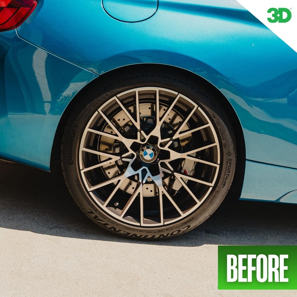 3D Magic Blue Tire Shine Spray - Water Resistant High Gloss Tire & Trim Dressing | Long Lasting Protection | No Sling, No Run Formula | Made in USA |16 oz - Image 6