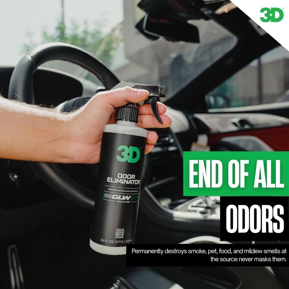3D Odor Eliminator, GLW Series | Ultra Powerful Air Freshener | Long Lasting Odor Relief | Neutralizes Unwanted Smells | Fresh Scent | DIY Car Detailing (64 Oz) (64OZ) - Image 4