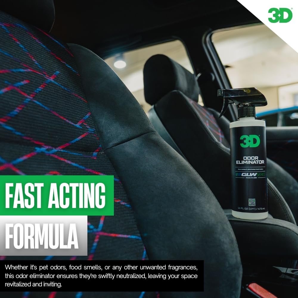 3D Odor Eliminator, GLW Series | Ultra Powerful Air Freshener | Long Lasting Odor Relief | Neutralizes Unwanted Smells | Fresh Scent | DIY Car Detailing (64 Oz) (64OZ) - Image 5