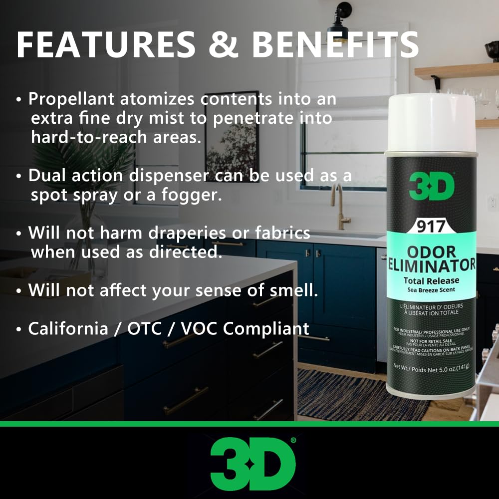 3D Odor Eliminator Total Release Fogger, Powerful Air Freshener and Odor Control, Aerosol Bomb Neutralizes Unwanted Smells in Home Office RV, Cucumber Melon Scent, 5 oz - Image 3