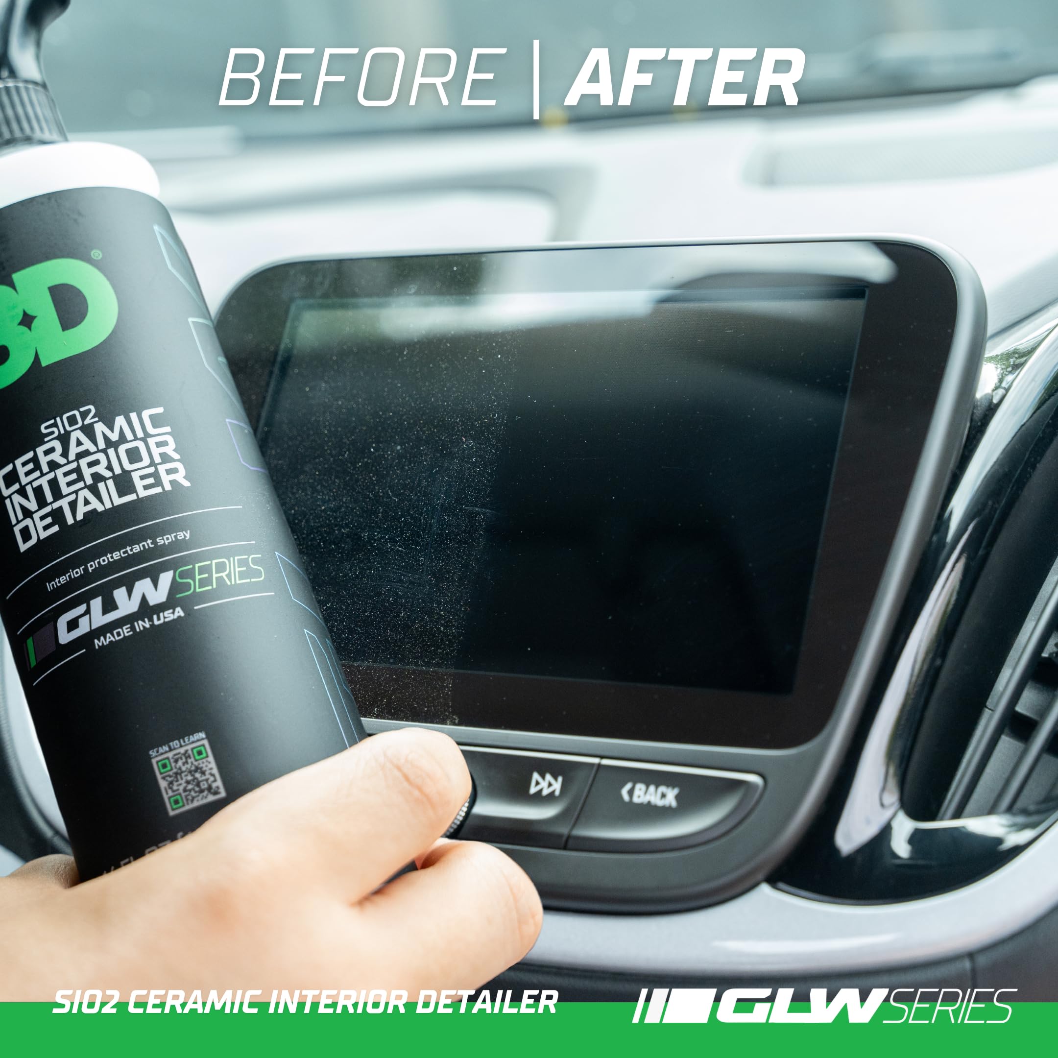 3D SiO2 Interior Detailer, GLW Series | Ultimate Deep Cleaning | Ultra Ceramic Protectant |Safe on Leather, Vinyl, Plastic & More | Removes Dust, Dirt, Grease | DIY Car Detailing | 64 oz - Image 6