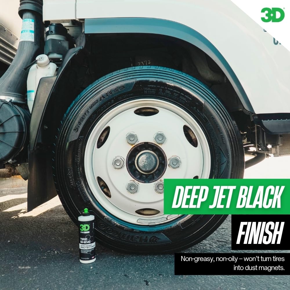 3D Tire Shine Gel – Water-Based, High Gloss Tire Dressing | Non-Greasy, Long Lasting Finish for Rubber, Trim & Vinyl | Easy Gel Application | Car Detailing |16 oz - Image 4