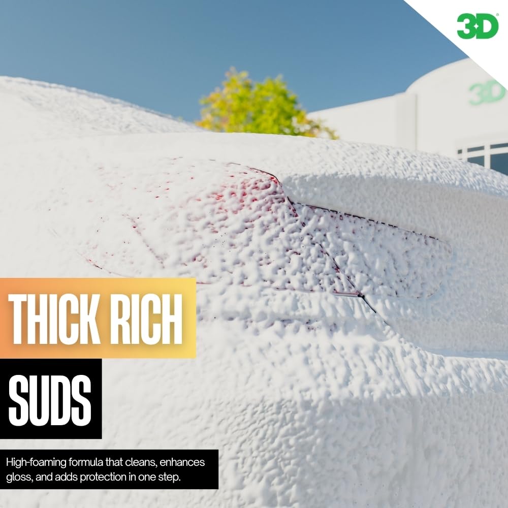 3D Ultimate Wash 64 Oz – pH Neutral Car Wash Soap with Ultra Foam – Scratch-Free, High-Foaming Car Soap for Paint Protection – Safe for All Finishes - Image 3