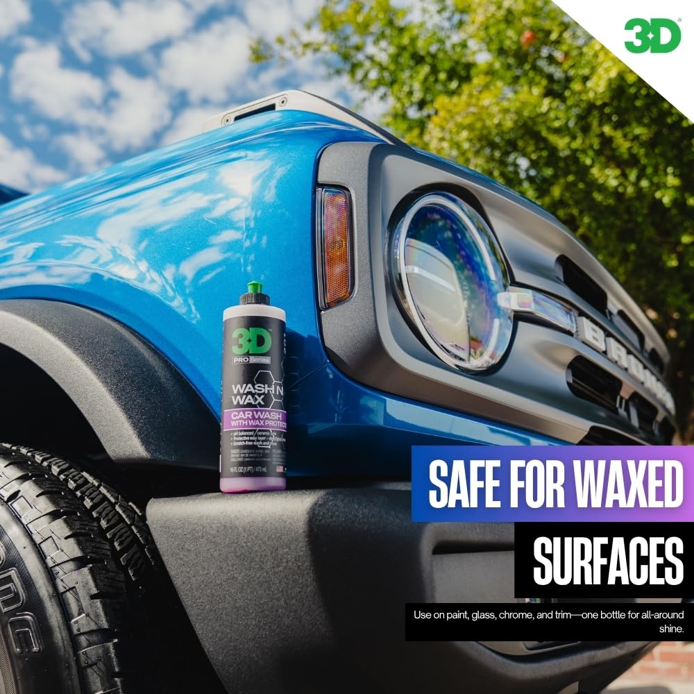 3D Wash N Wax Car Wash Soap - pH Balanced, Easy Rinse, Scratch Free Soap with Wax Protection - 1 Gallon - Image 8