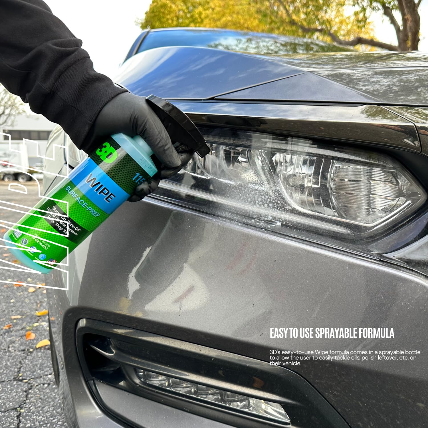 3D Wipe Ceramic Coating Surface Prep - Removes Excess Oils & Lubricants from Paint & Glass Prior to Ceramic Coating Application 16oz. - Image 4